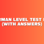 German Level Test PDF (With Answers)